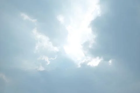 Blue sky with a cloud. Stock Photos