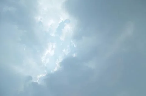 Blue sky with a cloud. Stock Photos