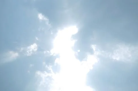 Blue sky with a cloud. Stock Photos