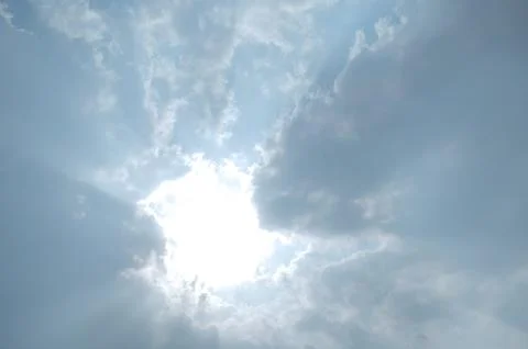 Blue sky with a cloud. Stock Photos