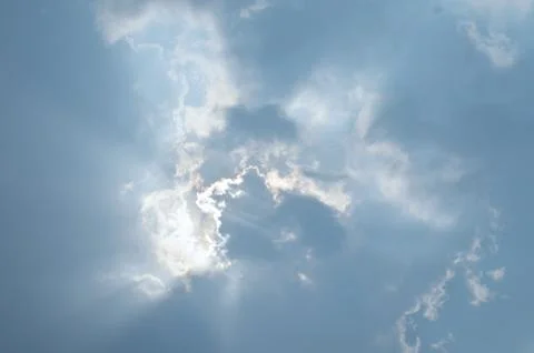 Blue sky with a cloud. Stock Photos