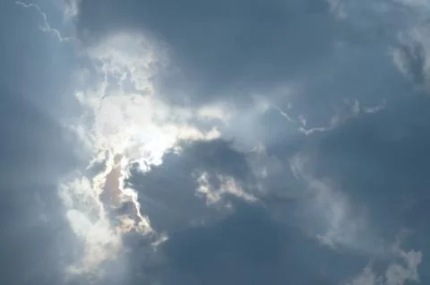 Blue sky with a cloud. Stock Photos