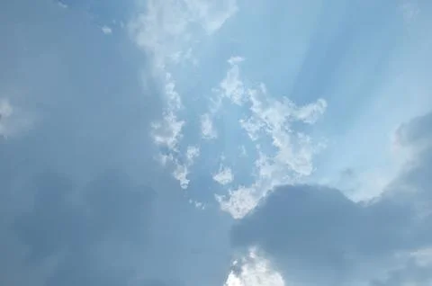 Blue sky with a cloud. Stock-Fotos