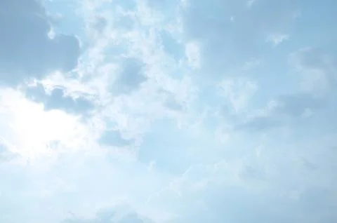 Blue sky with a cloud. Stock Photos
