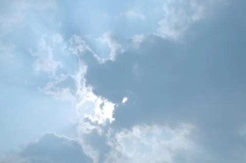 Blue sky with a cloud. Stock Photos