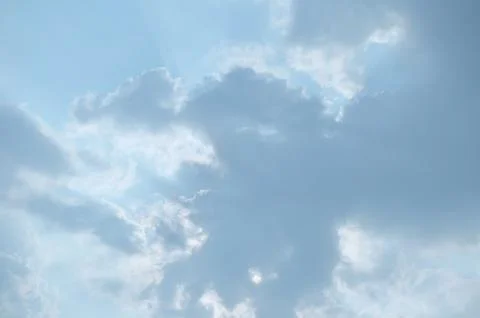 Blue sky with a cloud. Stock Photos