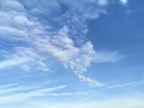 Blue sky with cloud Stock Photos
