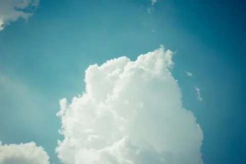 Blue sky cloud , process in vintage style Foto stock