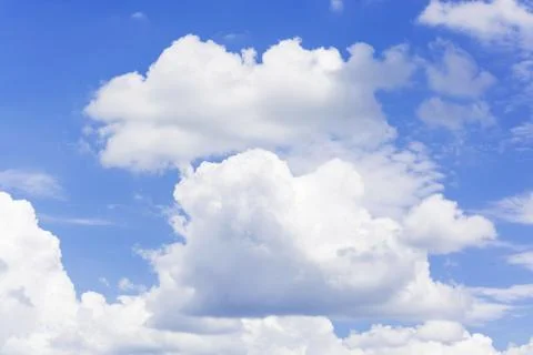 Blue sky with Cloud as Season Pattern Background Stock Photos