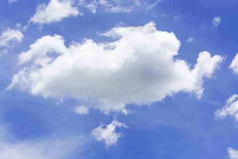 Blue sky with Cloud as Season Pattern Background Stock Photos