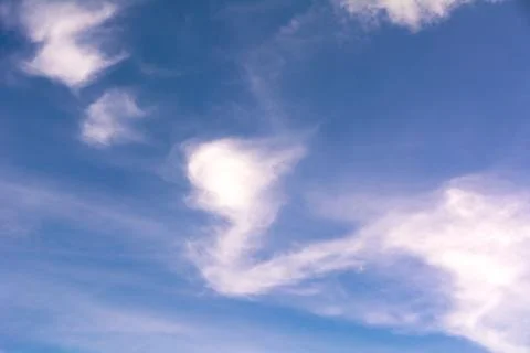 Blue sky with cloud shaped dragon, clean energy power, clear weather backgrou Stock Photos