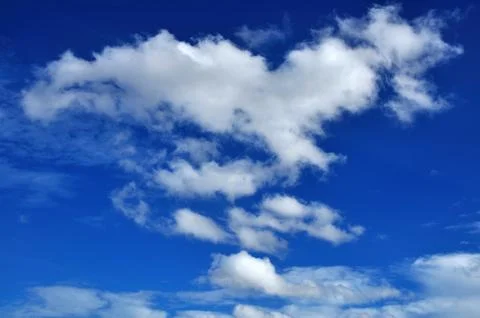 Blue sky with cloud on summer day Foto stock