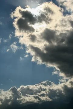 Blue sky cloud sun god Stock Photos