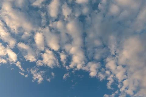 Blue sky with cloud before sunset Stock Photos