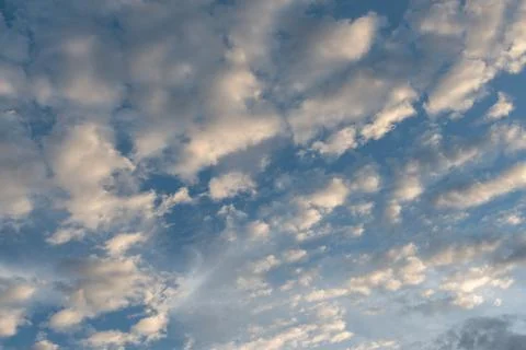 Blue sky with cloud before sunset Stock Photos