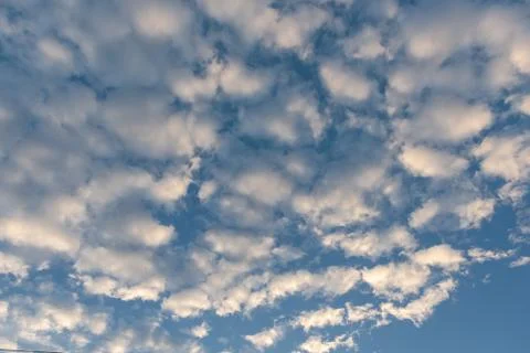 Blue sky with cloud before sunset Stock Photos