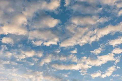 Blue sky with cloud before sunset Stock Photos