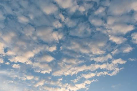 Blue sky with cloud before sunset Stock Photos