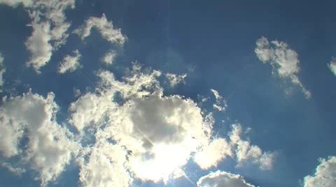 Blue sky with clouds 21 Stock Footage 12290680