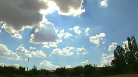 Blue sky with clouds 29 Stock Footage 12290836