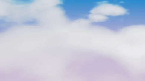 Blue sky with clouds. 3D animation background. 4K. Stock Footage 172594192