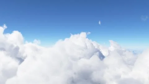 Blue sky with clouds 3D render Stock Illustration