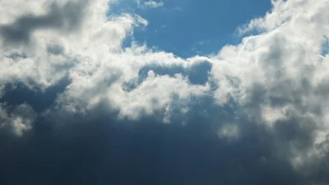 Blue sky with clouds, 4K Stock Footage 112863917