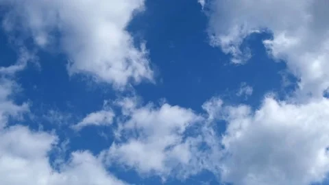 Blue sky with clouds 4K. Nature weather blue sky. White clouds background. Stock Footage 151880882