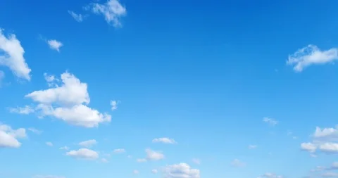 Blue sky with clouds 4K sun Time lapse clouds Stock Footage 128654519