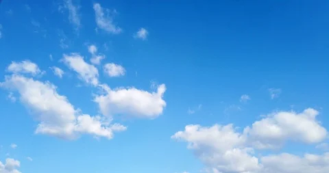 Blue sky with clouds 4K sun Time lapse clouds Stock Footage 128654520