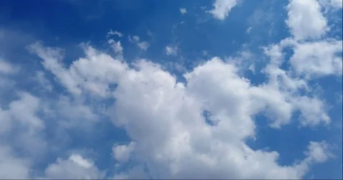 Blue sky with clouds 4K sun Time lapse clouds Stock Footage 128654744
