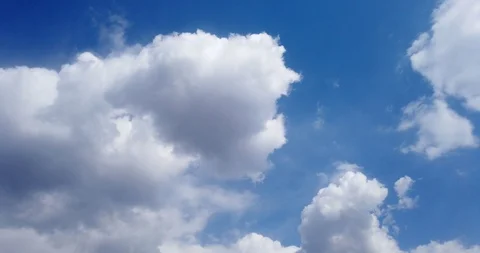 Blue sky with clouds 4K sun Time lapse clouds Stock Footage 128654850