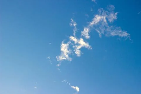 Blue Sky with Clouds, above the Clouds. Stock Photos