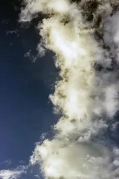 Blue Sky with Clouds, above the Clouds. Stock Photos