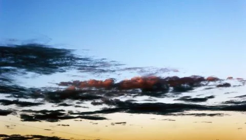 Blue Sky with Clouds, above the Clouds. Stock Photos