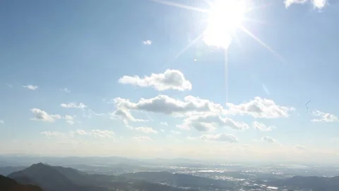 Blue sky with clouds and daylight  Stock Footage 303395763