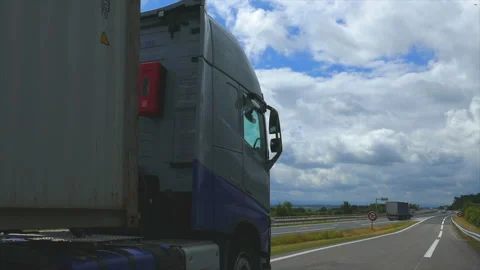 Blue Sky, Clouds, and the Highway Stock Footage 330615531