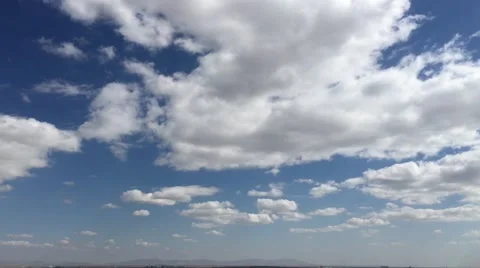 Blue sky with clouds and sun Stock Footage 61454765