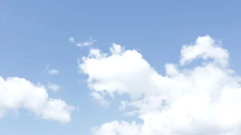 Blue sky with clouds and sun. 4K Time lapse, Sky with clouds. Stock Footage 154303415