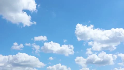 Blue sky with clouds and sun. 4K Time lapse, Sky with clouds. Stock Footage 252939769