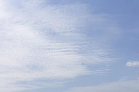Blue sky with clouds and sun softness . Stock Photos