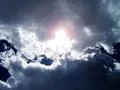 Blue Sky Clouds and Sunlight Photo