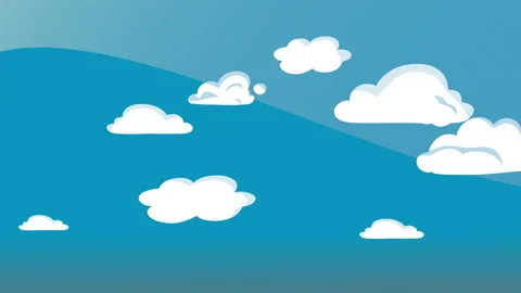 Blue  sky with clouds background in 4k video. Stockbeeldmateriaal 145643319