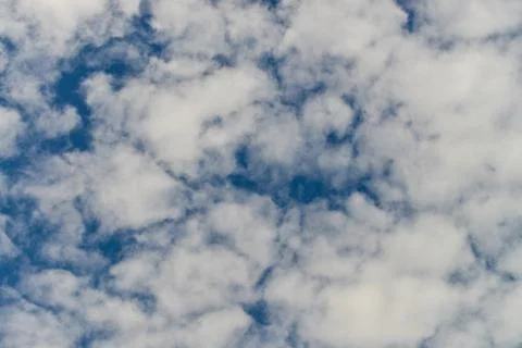 Blue sky with clouds background in beautiful summer day Foto stock