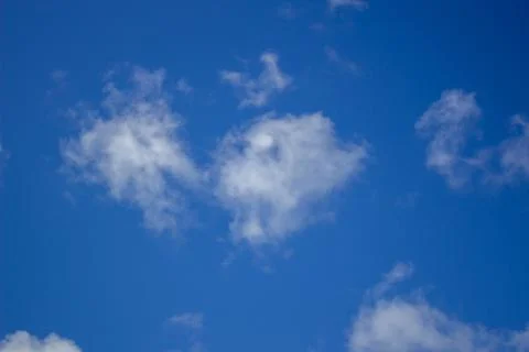 Blue sky clouds background. Beautiful landscape with clouds on sky Stock Photos