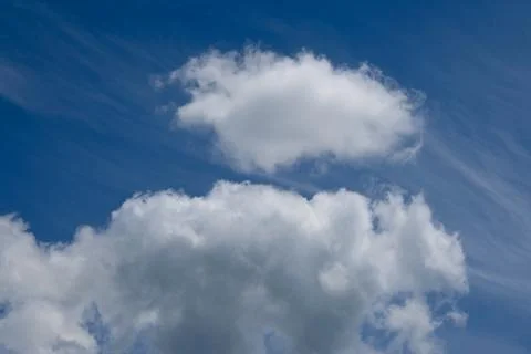 Blue sky with clouds background freedom concept Stock Photos