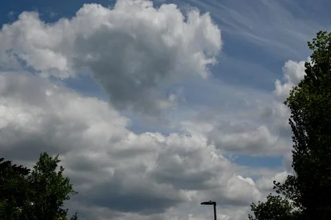 Blue sky with clouds background freedom concept Фото