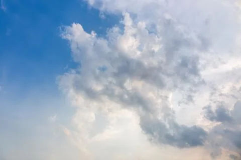 Blue Sky with Clouds Background, HDR Stock Photos