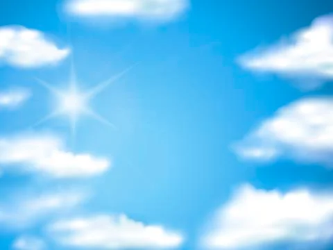 Blue sky with clouds background Stock Illustration