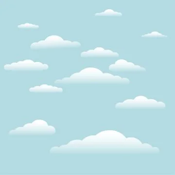 Blue sky with clouds background Stock Illustration